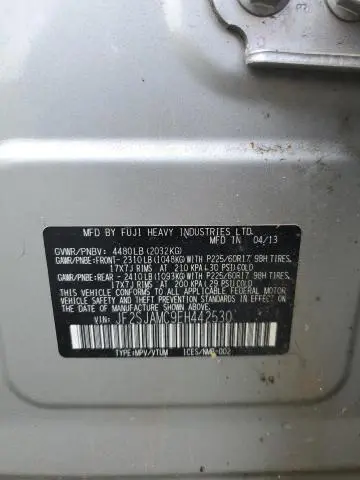 2014 SUBARU FORESTER 2.5I TOURING  