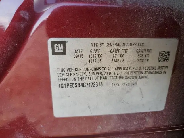 2016 CHEVROLET CRUZE LIMITED LT  