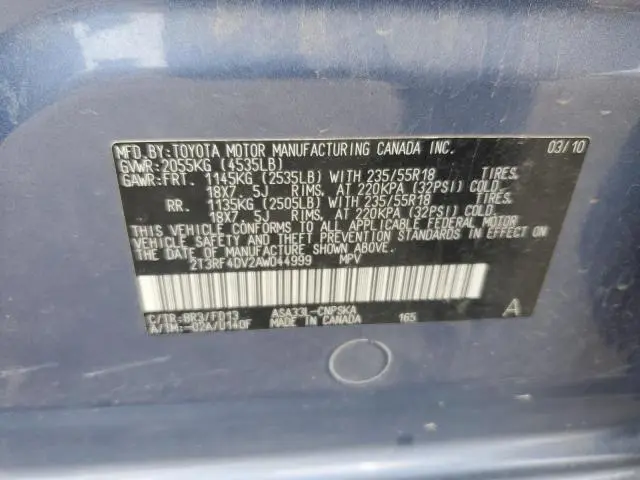 2010 TOYOTA RAV4 SPORT  
