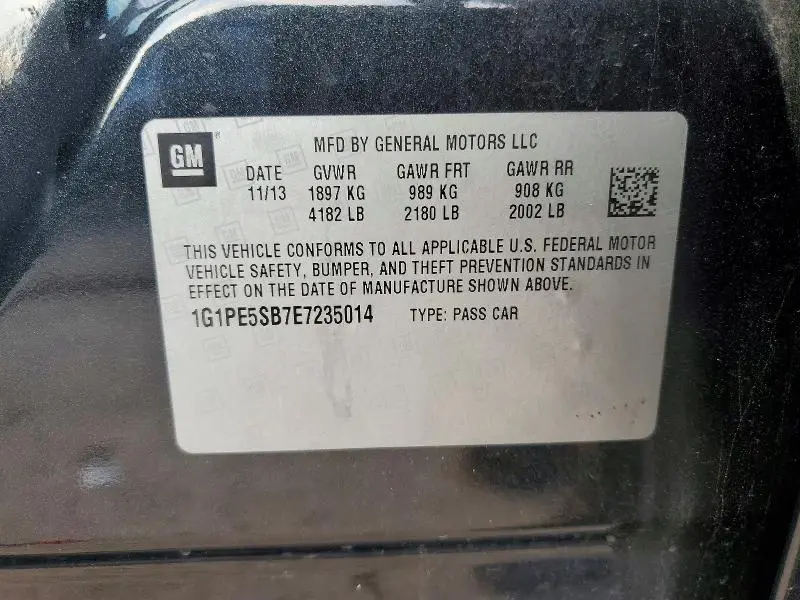 2014 CHEVROLET CRUZE LT  