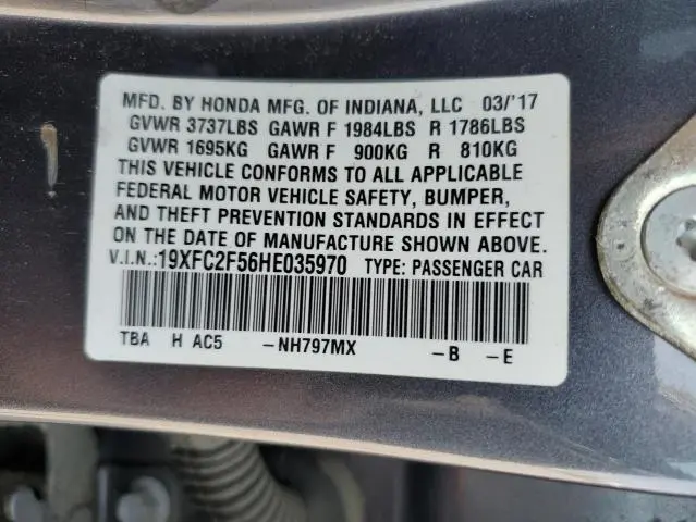 2017 HONDA CIVIC LX  