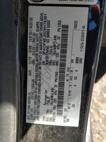 2013 FORD FIESTA SE  