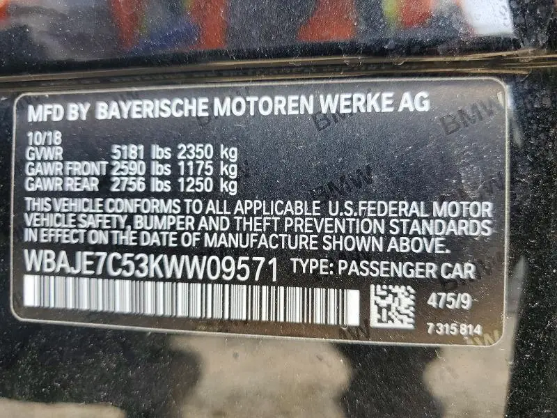 2019 BMW 540 XI  
