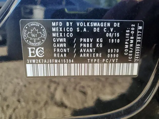2015 VOLKSWAGEN JETTA BASE  