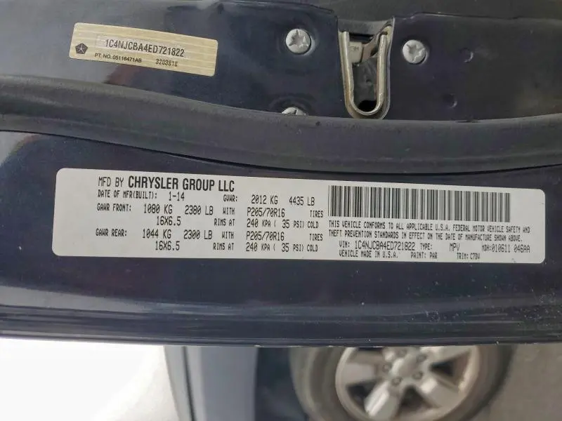 2014 JEEP COMPASS SPORT  