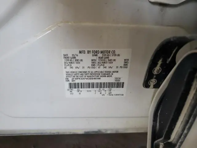 2016 FORD EDGE SPORT  