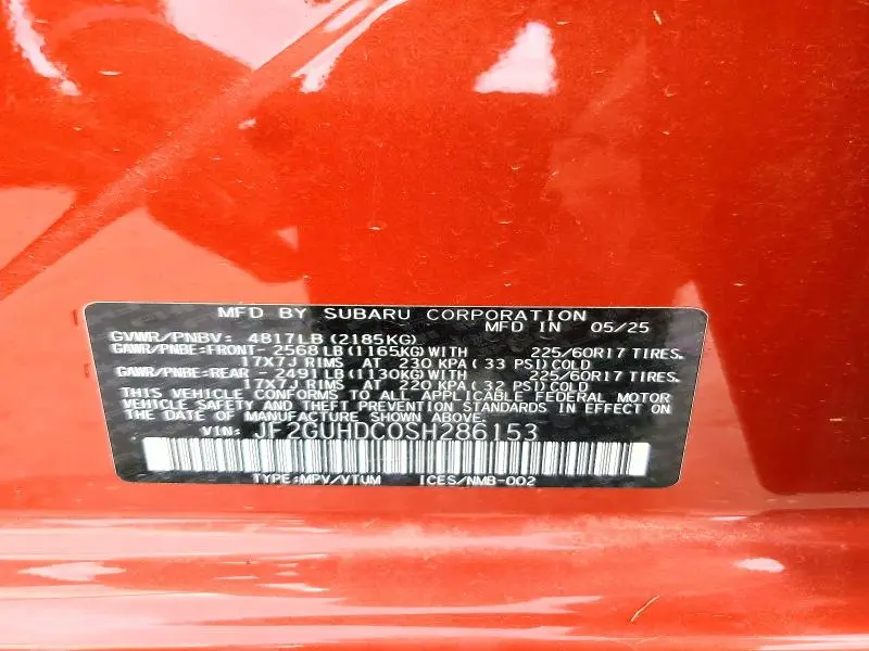 2025 SUBARU CROSSTREK PREMIUM  
