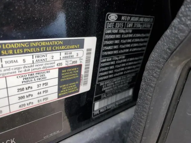 2015 LAND ROVER RANGE ROVER SUPERCHARGED  