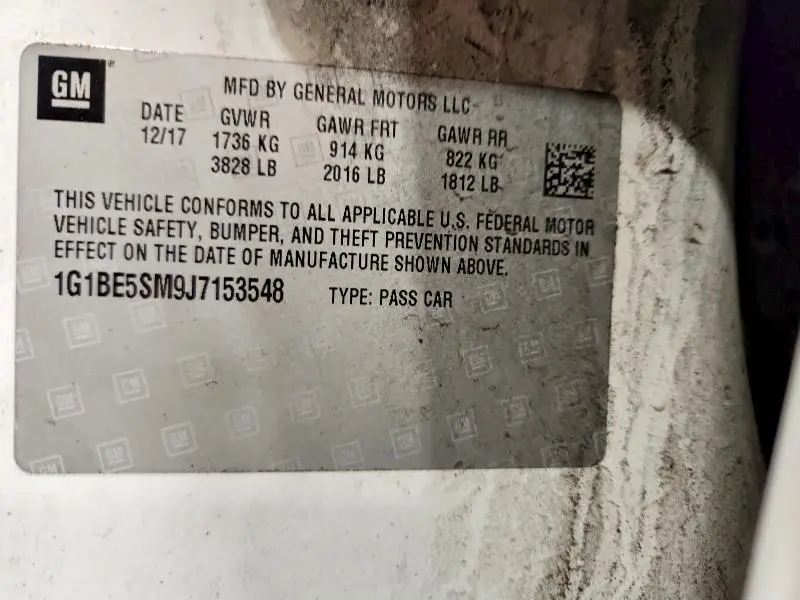 2018 CHEVROLET CRUZE LT  