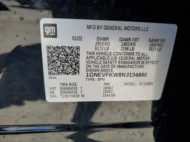 2022 CHEVROLET TRAVERSE LS  