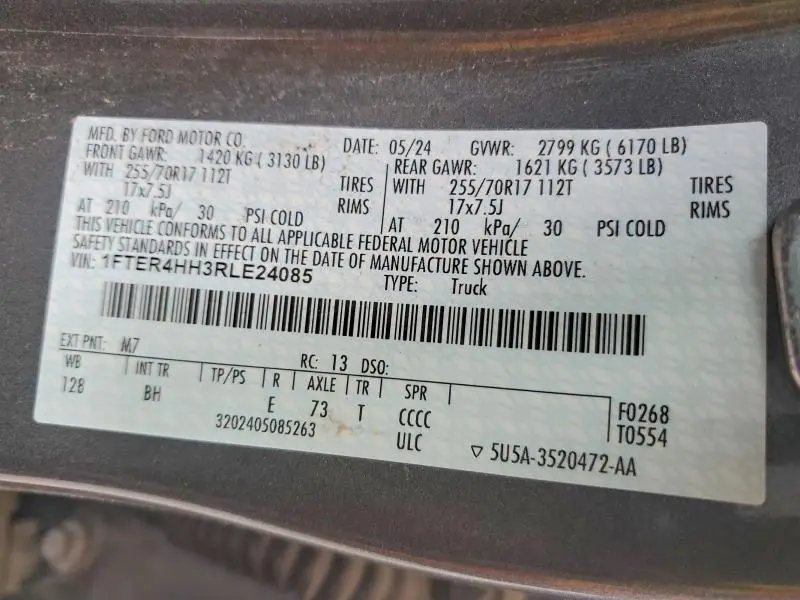 2024 FORD RANGER XLT  