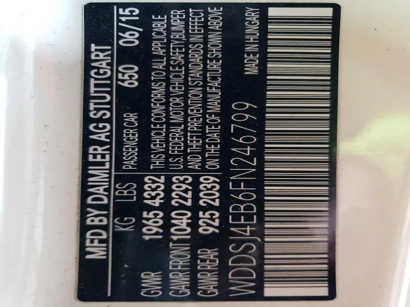 2015 MERCEDES-BENZ CLA 250  