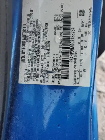 2012 FORD FUSION SE  