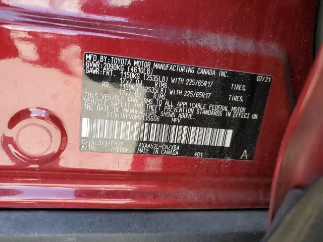 2021 TOYOTA RAV4 LE  