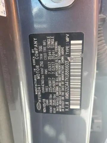 2019 HYUNDAI TUCSON SE  