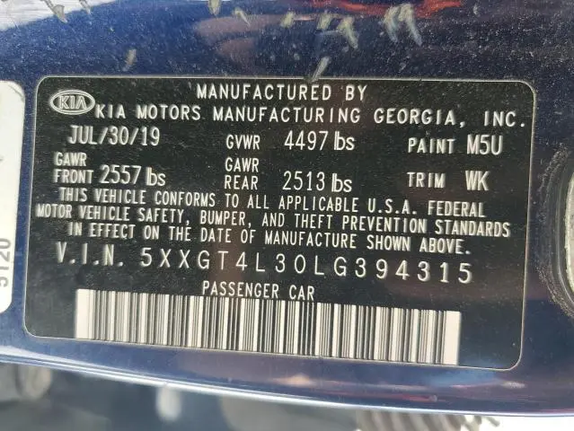 2020 KIA OPTIMA LX  