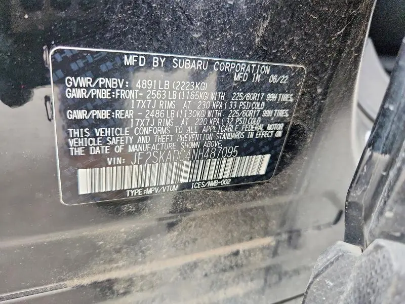 2022 SUBARU FORESTER PREMIUM  