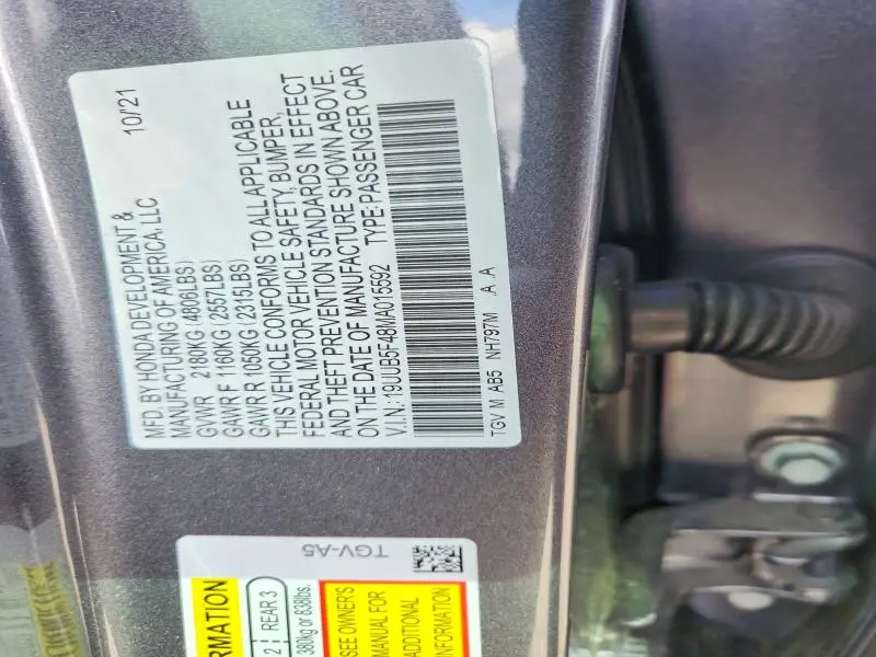 2021 ACURA TLX TECHNOLOGY  