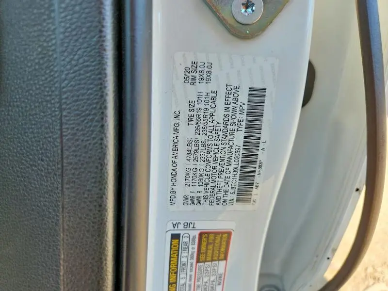 2020 ACURA RDX   