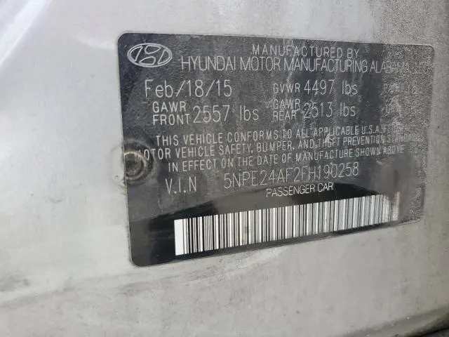2015 HYUNDAI SONATA SE  
