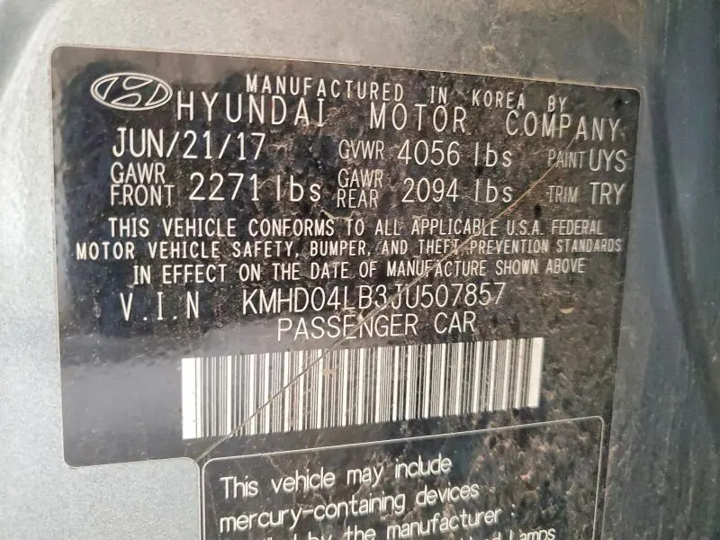 2018 HYUNDAI ELANTRA SPORT  