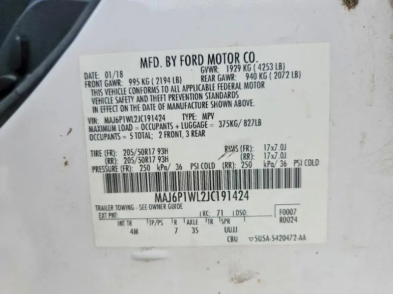 2018 FORD ECOSPORT TITANIUM  
