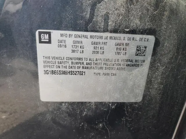 2017 CHEVROLET CRUZE LT  