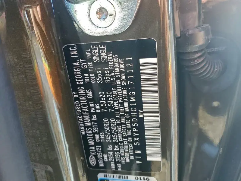 2021 KIA TELLURIDE SX  