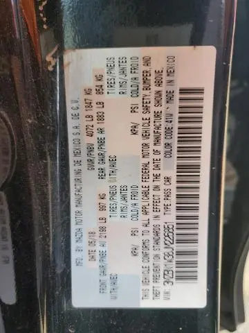 2018 MAZDA 3 GRAND TOURING  