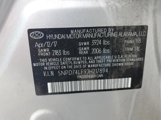 2018 HYUNDAI ELANTRA SE  