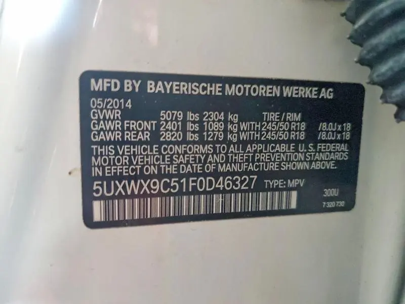 2015 BMW X3 XDRIVE28I  