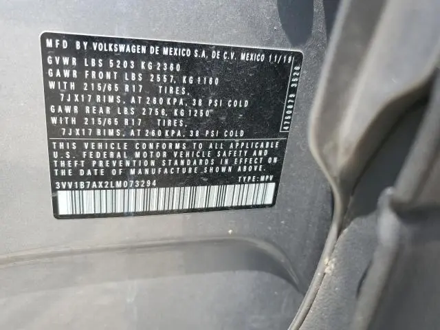 2020 VOLKSWAGEN TIGUAN S  