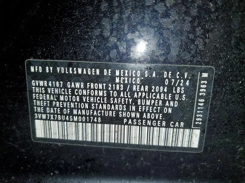 2025 VOLKSWAGEN JETTA SE  