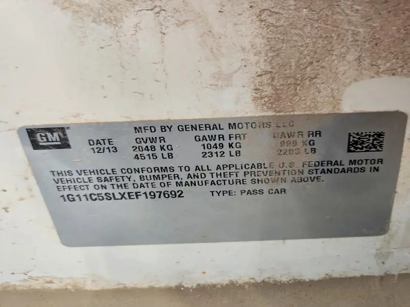 2014 CHEVROLET MALIBU 1LT  