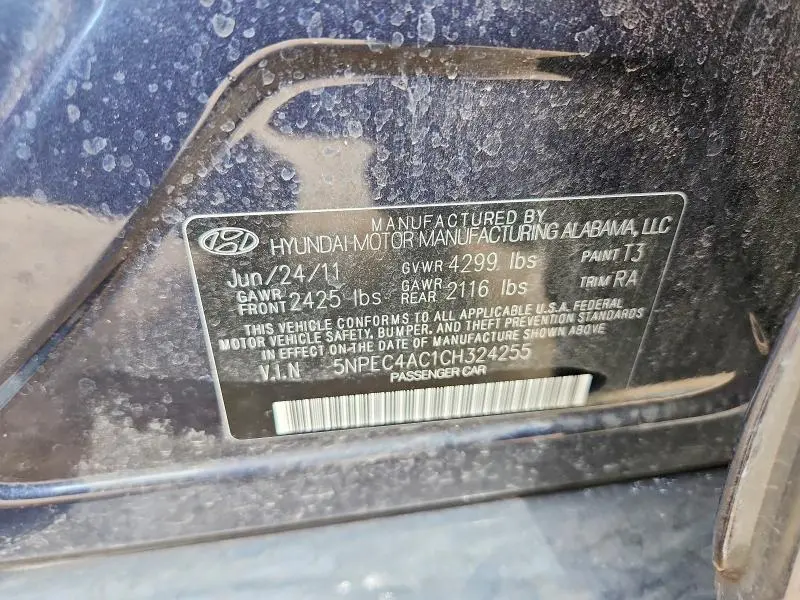 2012 HYUNDAI SONATA LIMITED  