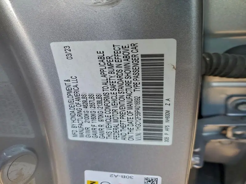 2023 HONDA ACCORD HYBRID SPORT  