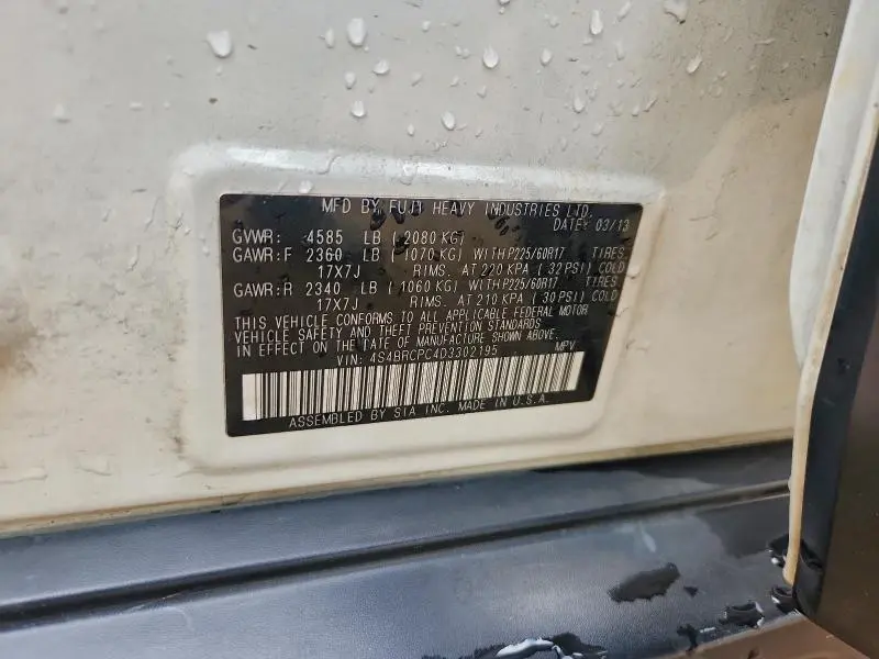 2013 SUBARU OUTBACK 2.5I LIMITED  