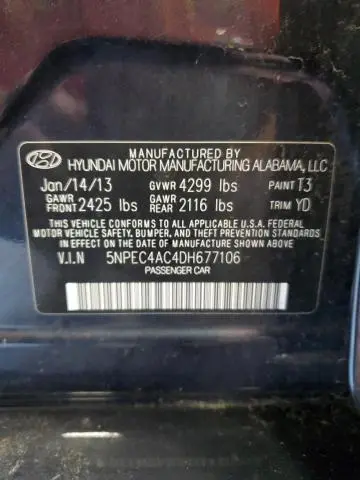 2013 HYUNDAI SONATA SE  