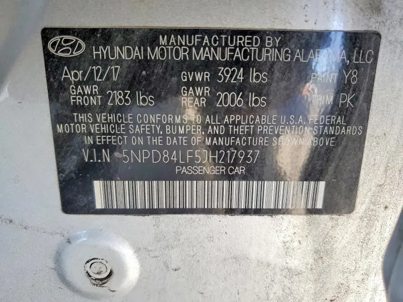 2018 HYUNDAI ELANTRA SEL  