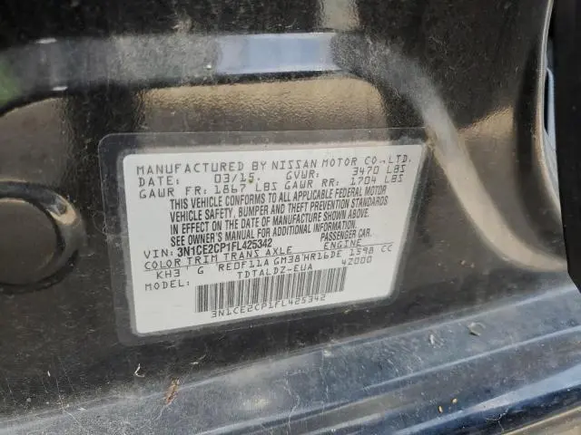 2015 NISSAN VERSA NOTE S  