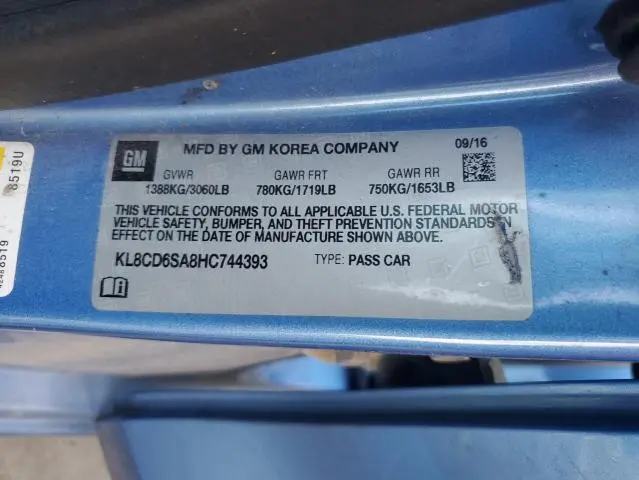 2017 CHEVROLET SPARK 1LT  