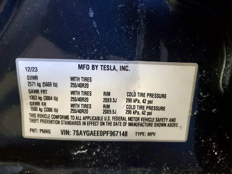 2023 TESLA MODEL Y   