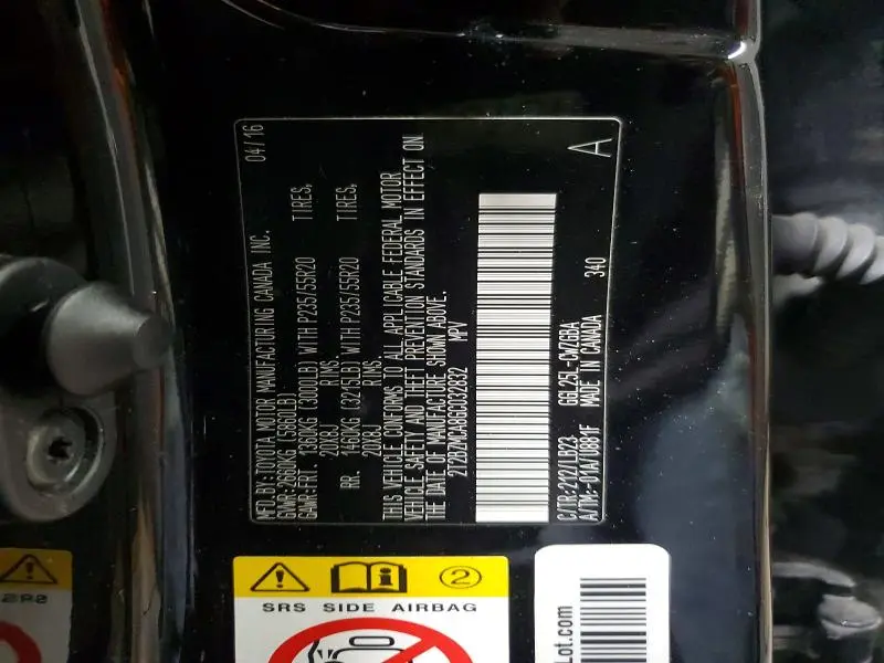 2016 LEXUS RX 350 BASE  