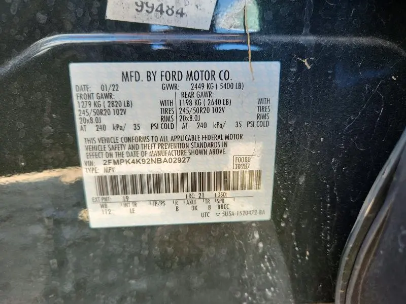 2022 FORD EDGE TITANIUM  