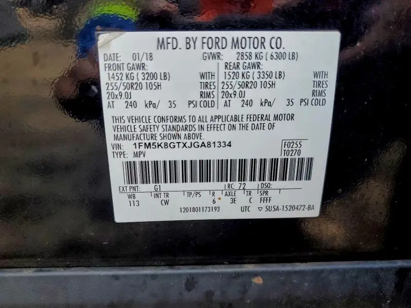 2018 FORD EXPLORER SPORT  