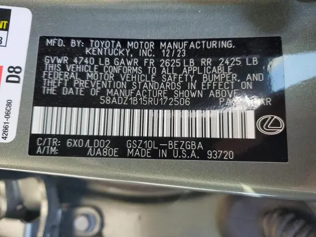 2024 LEXUS ES 350 BASE  