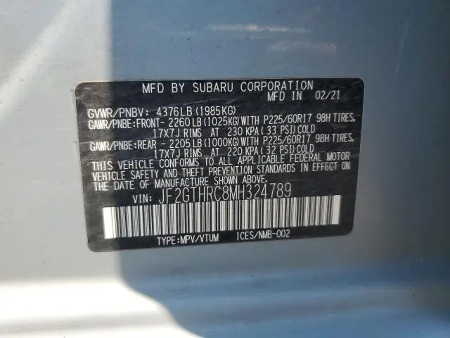 2021 SUBARU CROSSTREK SPORT  