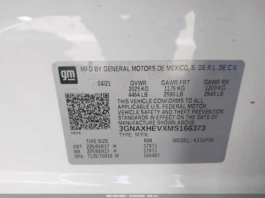 2021 CHEVROLET EQUINOX FWD LS