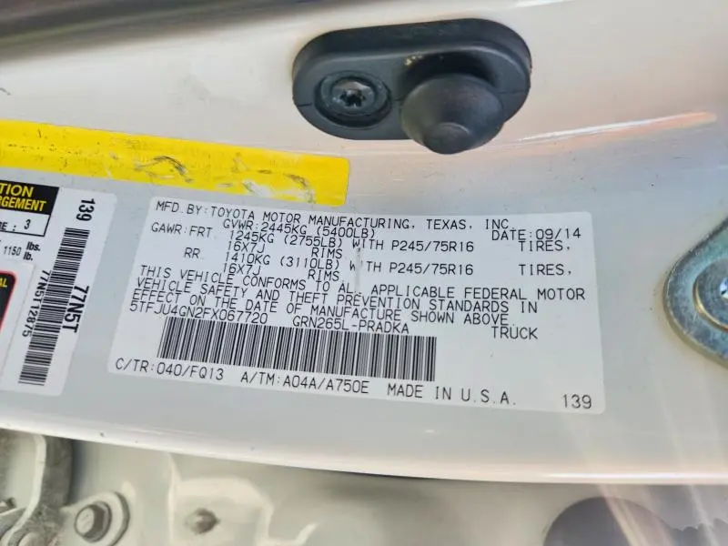 2015 TOYOTA TACOMA PRERUNNER V6  
