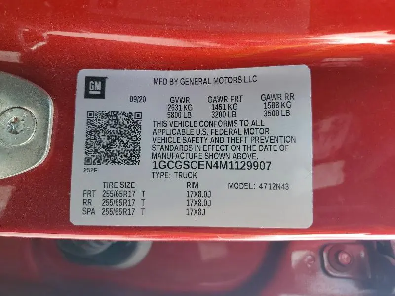 2021 CHEVROLET COLORADO LT  